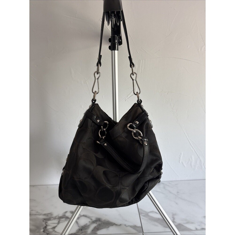 Coach "Brooke" 2011 Signature Sateen Slouch Hobo Shoulder Bag